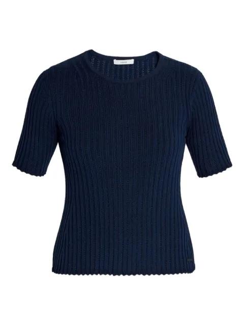 ribbed short-sleeve top by ERDEM