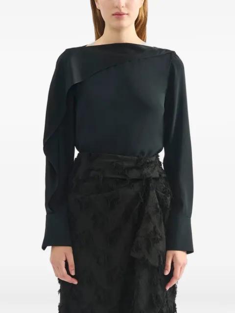 ruffled long-sleeve blouse by ERDEM