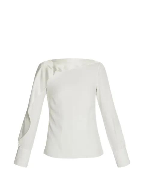satin draped blouse by ERDEM