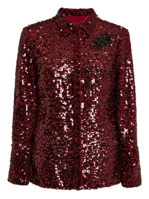 sequin embellished long sleeve shirt by ERDEM