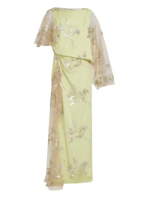 short-sleeved draped dress by ERDEM