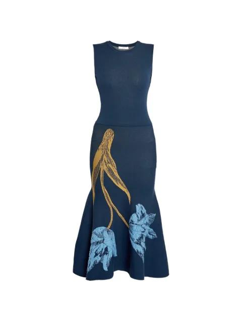 sleeveless floral midi dress by ERDEM