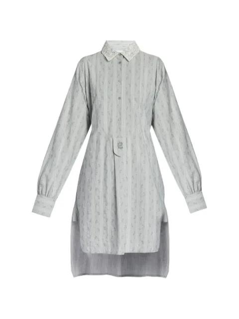 striped collared dress by ERDEM