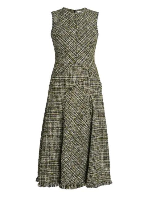 tweed sleeveless midi dress by ERDEM