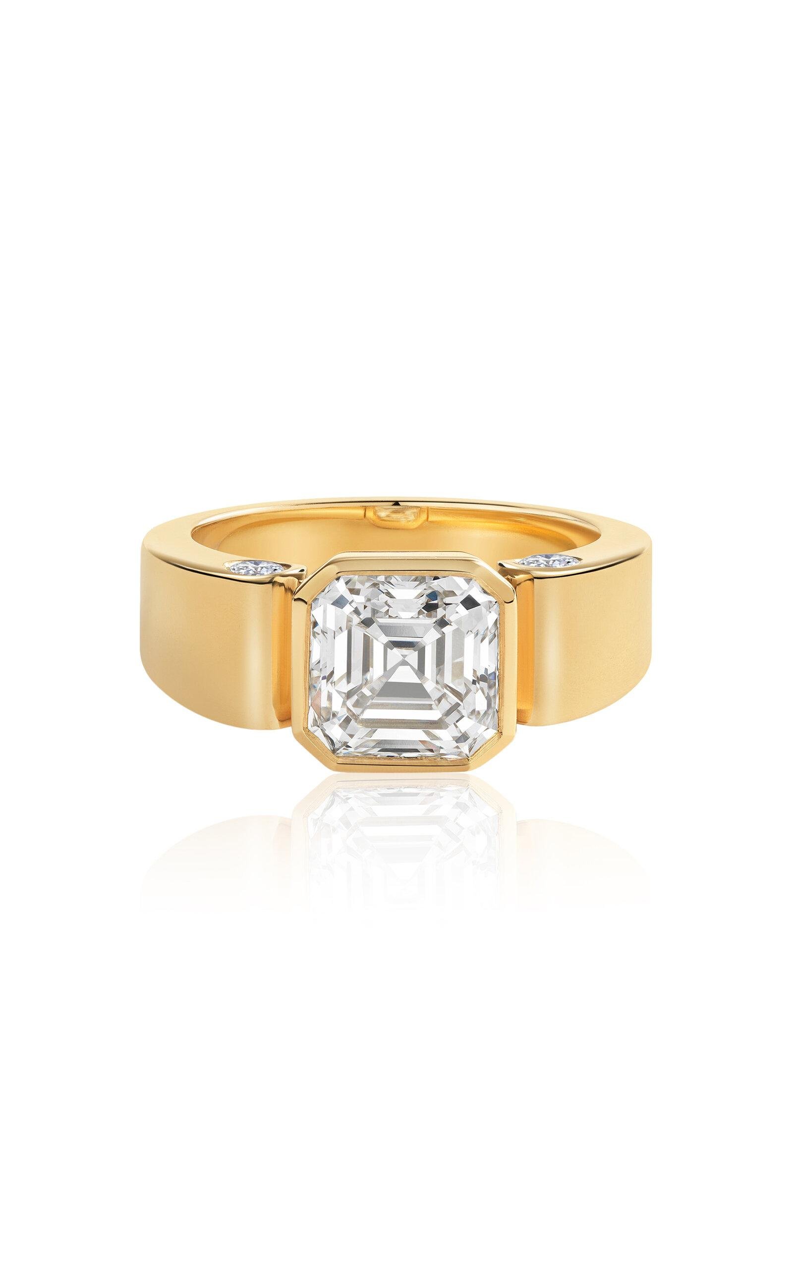 Erede - 18k Yellow Gold Axle Diamond Ring - Gold - US 7.5 - Only At Moda Operandi - Gifts For Her by EREDE
