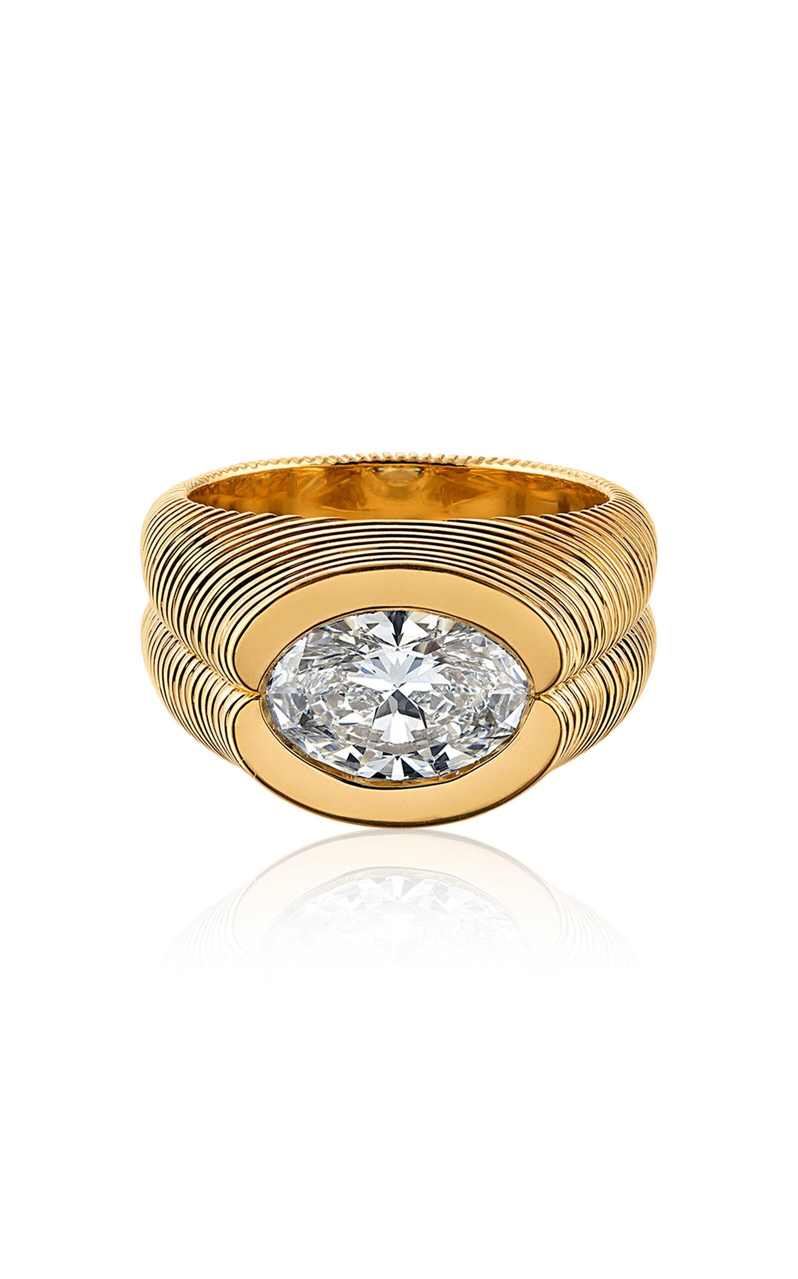 Erede - 18k Yellow Gold Delta Signet Ring - Gold - US 6.5 - Only At Moda Operandi - Gifts For Her by EREDE