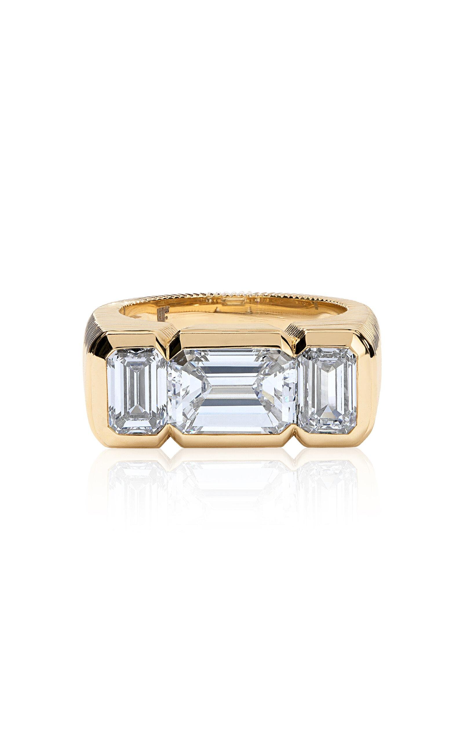 Erede - 18k Yellow Gold Delta Trio Ring - Gold - US 7 - Only At Moda Operandi - Gifts For Her by EREDE