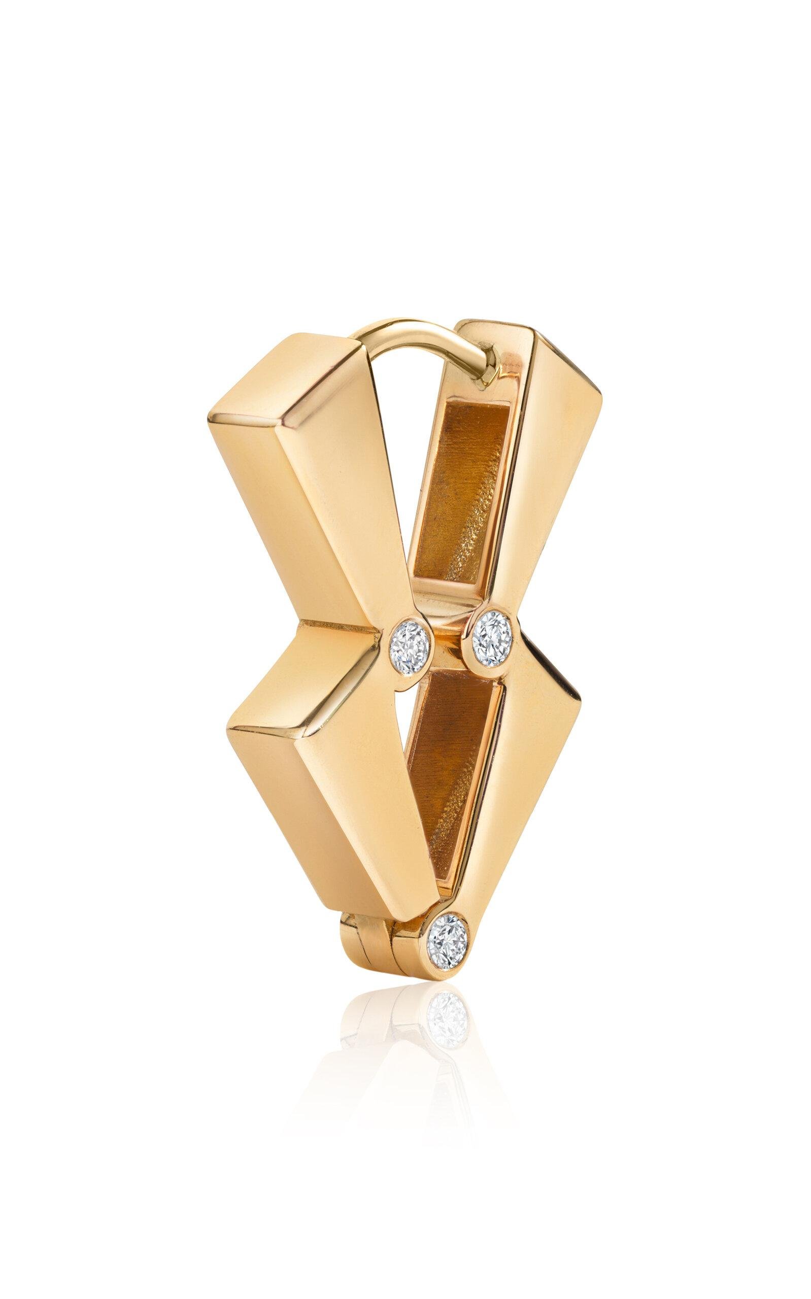 Erede - 18k Yellow Gold Single Hinged Clamp Earring - Gold - OS - Only At Moda Operandi - Gifts For Her by EREDE