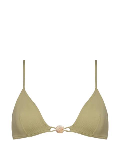 Alva bead-embellished bikini top by ERES