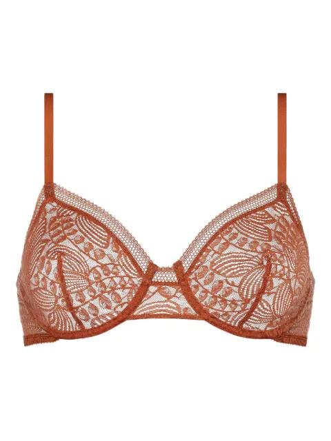 Cerise full-cup lace bra by ERES
