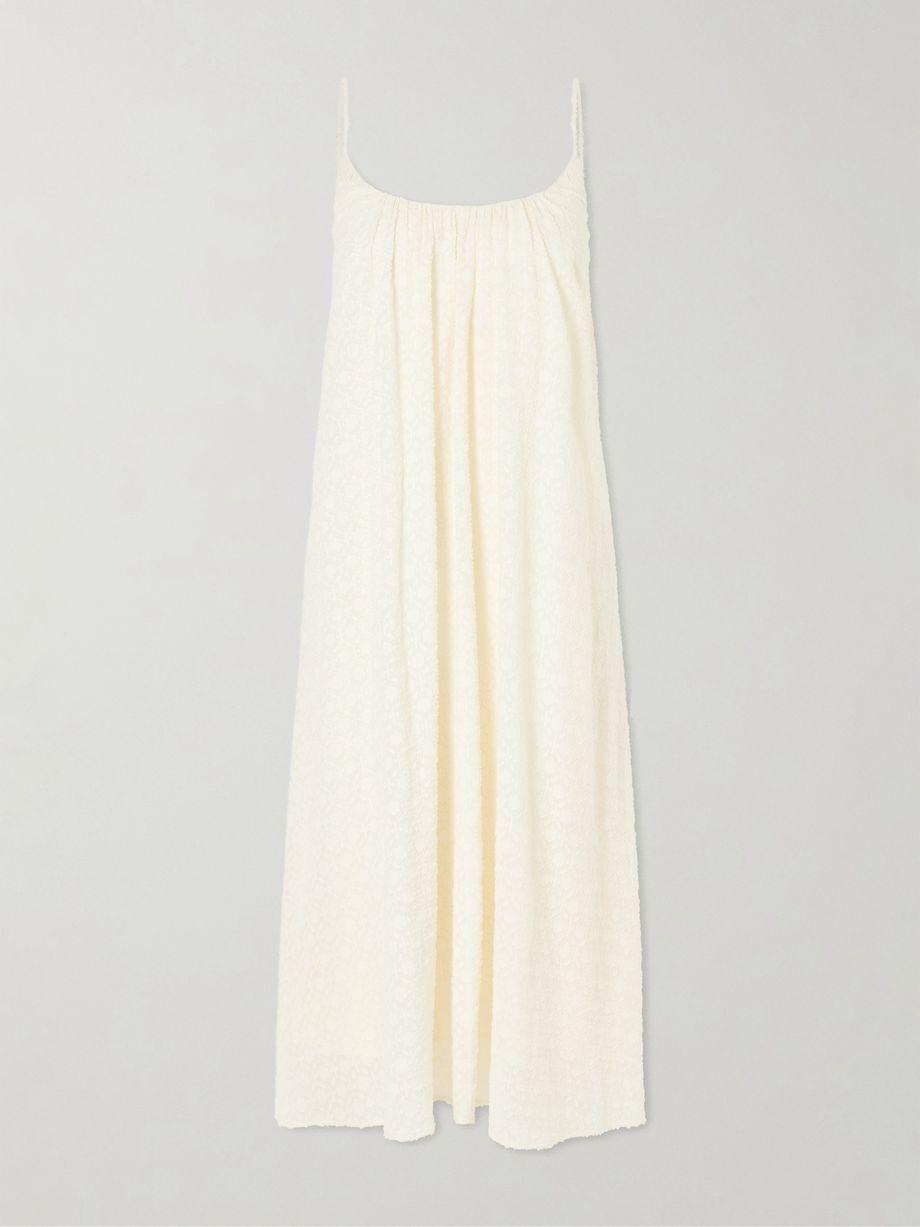 Confidentielle draped silk and cotton-blend coverup by ERES