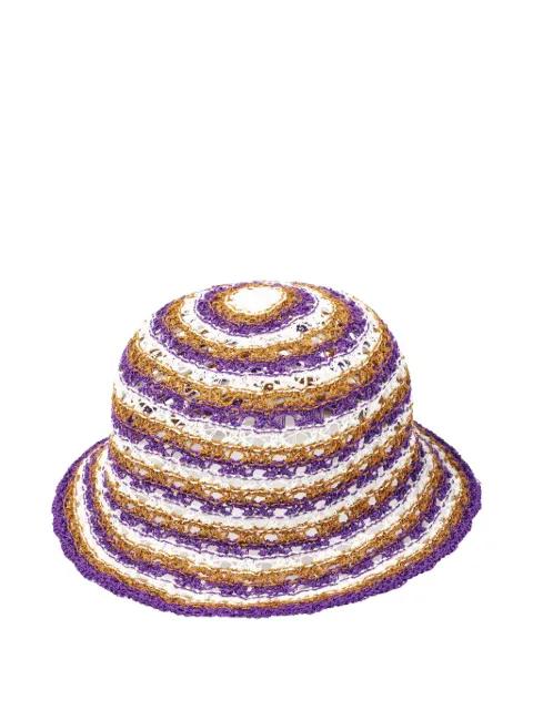 Day striped crochet-knit bucket hat by ERES