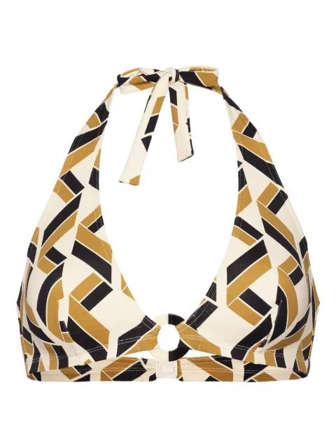 Dimension geometric-print triangle bikini top by ERES