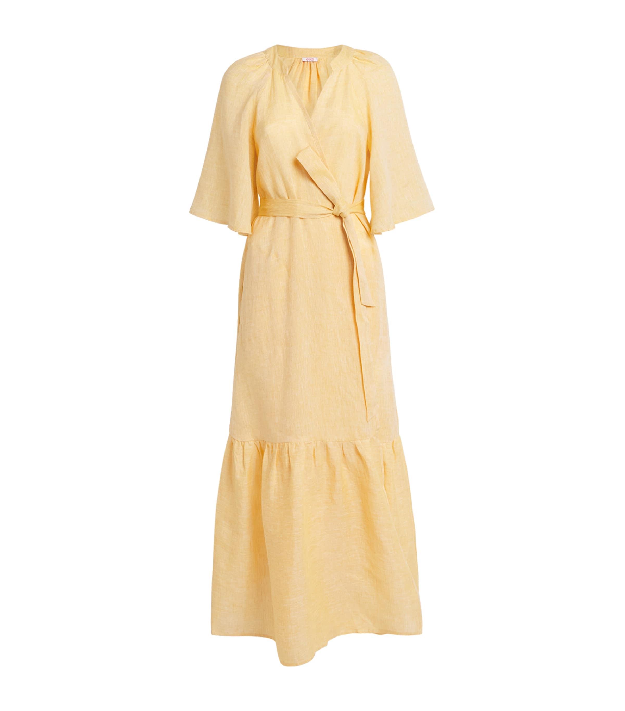 Eres Linen Audacieuse Wrap Midi Dress by ERES