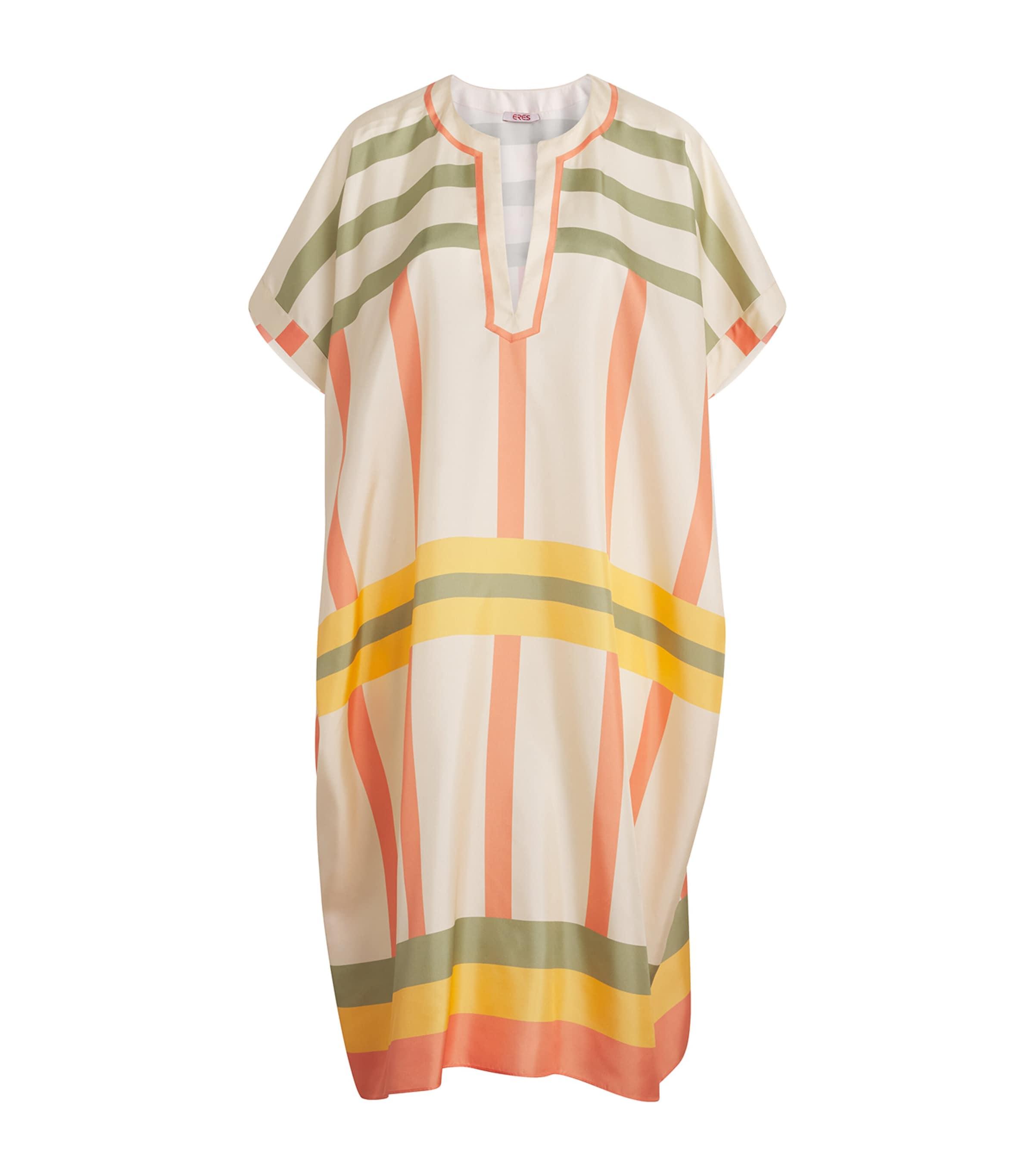 Eres Silk Stripe Ice Midi Kaftan by ERES