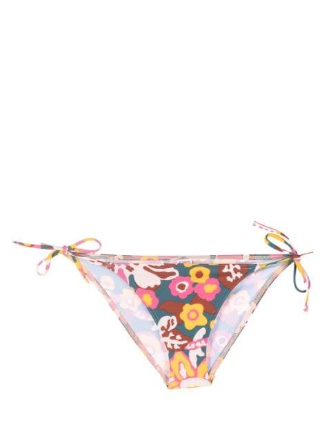 Kaki floral-print bikini bottoms by ERES