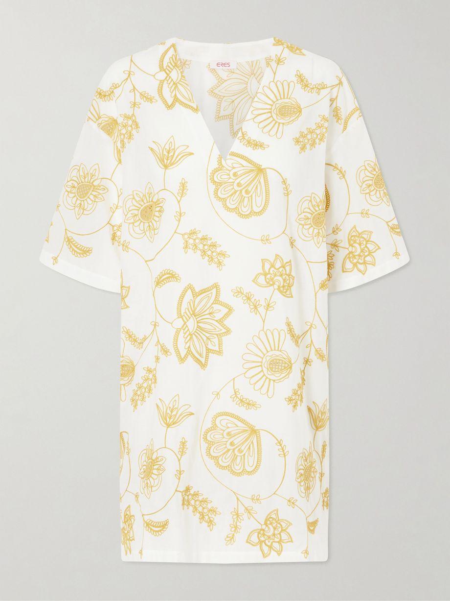 Levia embroidered cotton-blend mini dress by ERES
