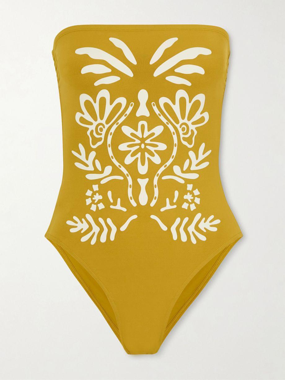 Maharani strapless printed swimsuit by ERES