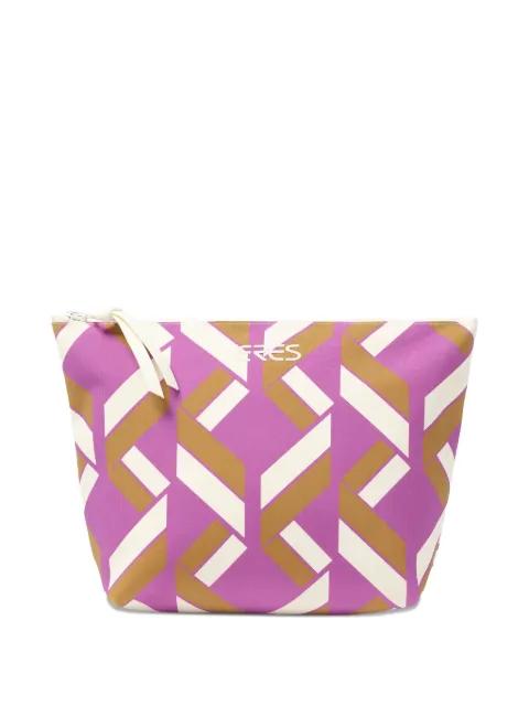 Pocket swim geometric-pattern clutch bag by ERES
