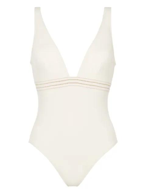 Sillage plunge-neck swimsuit by ERES