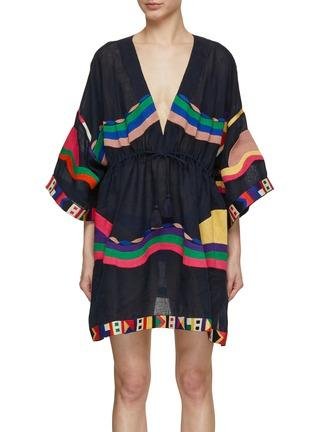 Solar Embroidered Short Kaftan by ERES