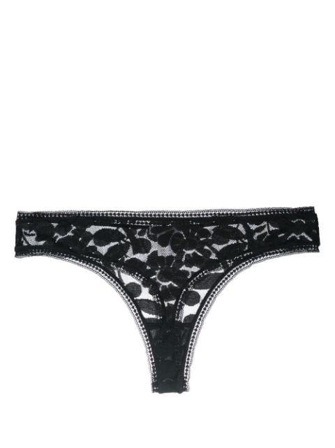 Tanga floral-lace thong by ERES