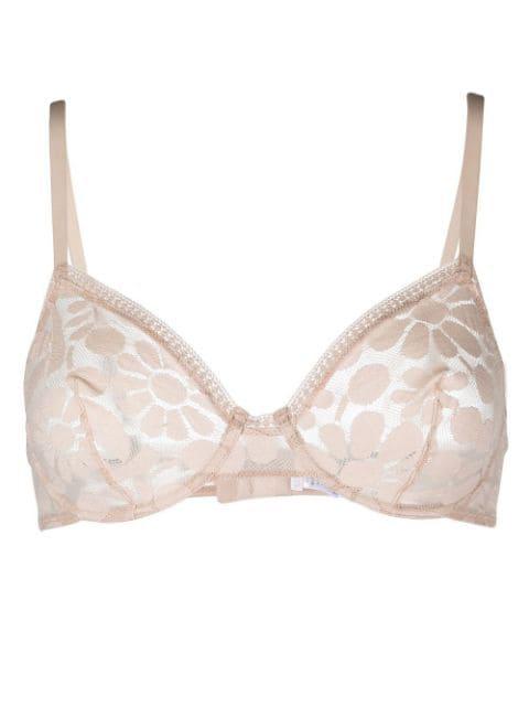 floral-lace embroidered full-cup bra by ERES