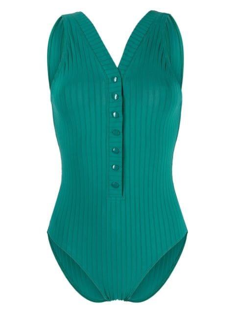 ribbed scoop-back swimsuit by ERES
