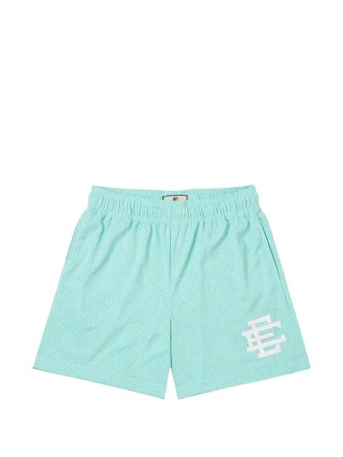 EE logo-print mesh shorts by ERIC EMANUEL