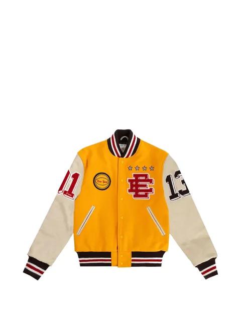 Varsity Letterman patch-detail varsity jacket by ERIC EMANUEL