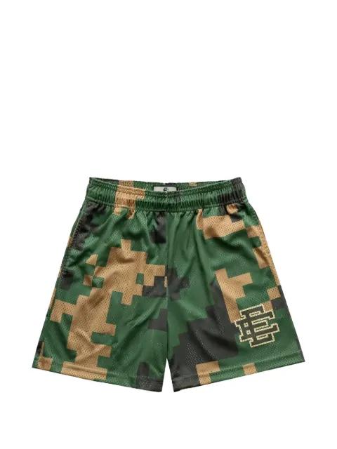 camouflage-pattern track shorts by ERIC EMANUEL