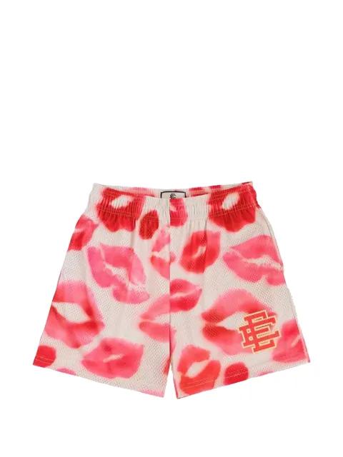 lip-print mesh shorts by ERIC EMANUEL