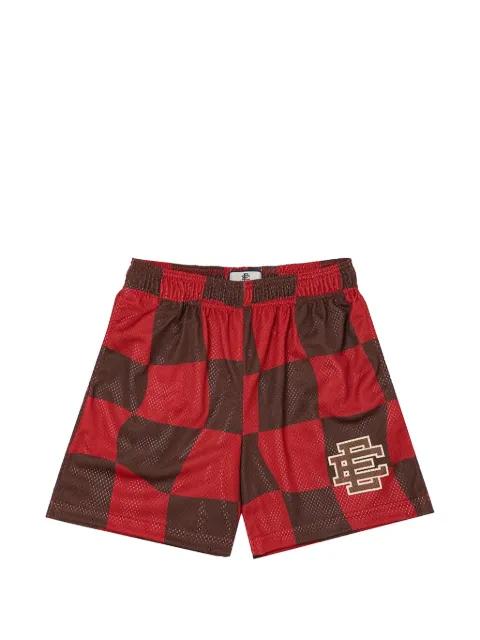 wavy-check shorts by ERIC EMANUEL