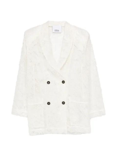 double-breasted fringed jacket by ERIKA CAVALLINI