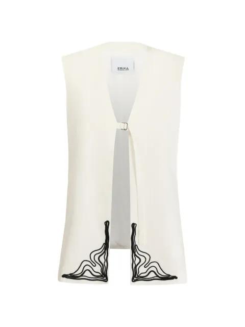 embroidered buckle-fastening waistcoat by ERIKA CAVALLINI