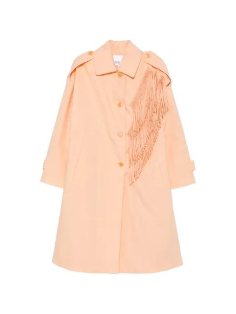 fringe-detail trench coat by ERIKA CAVALLINI