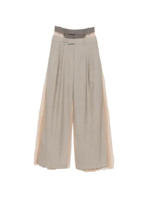 mesh panel trousers by ERIKA CAVALLINI