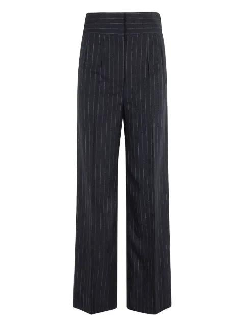 pinstripe pleated trousers by ERIKA CAVALLINI