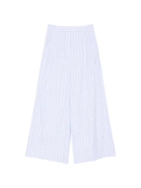 pinstriped pleated trousers by ERIKA CAVALLINI