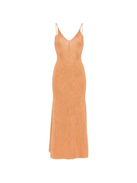 ribbed-knit open-back maxi dress by ERIKA CAVALLINI