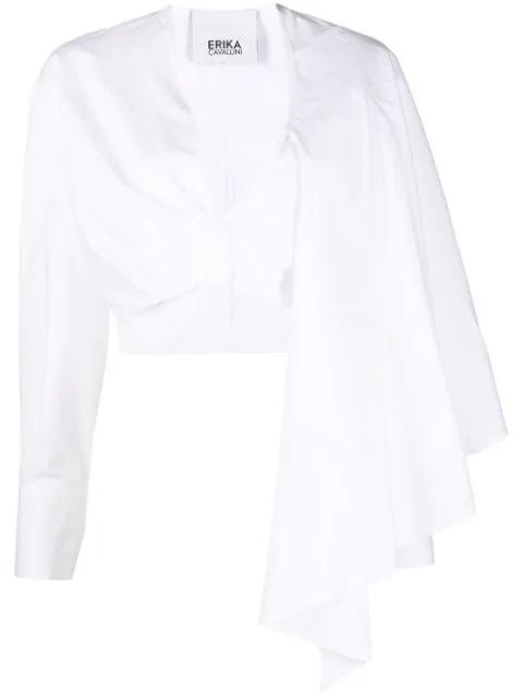 ruched cropped top by ERIKA CAVALLINI