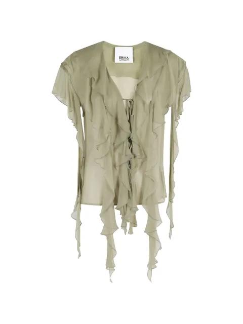 ruffled-tie blouse by ERIKA CAVALLINI