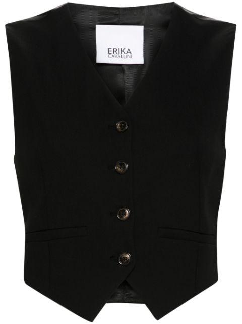single-breasted cropped waistcoat by ERIKA CAVALLINI