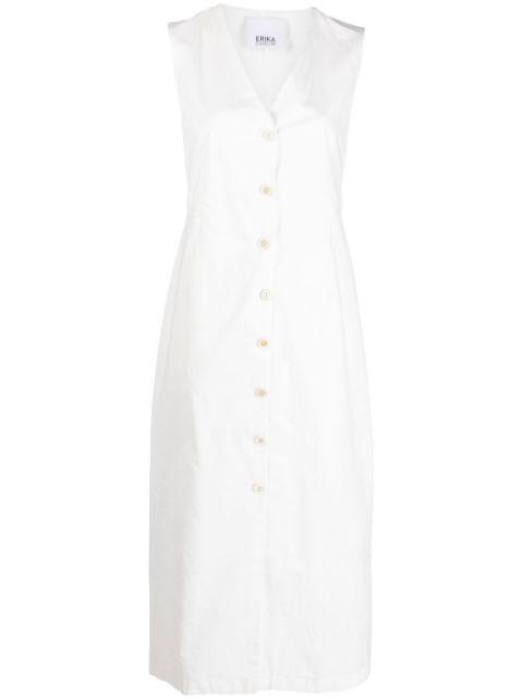 sleeveless cotton shirt-dress by ERIKA CAVALLINI
