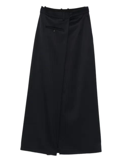 wrap-front midi skirt by ERIKA CAVALLINI