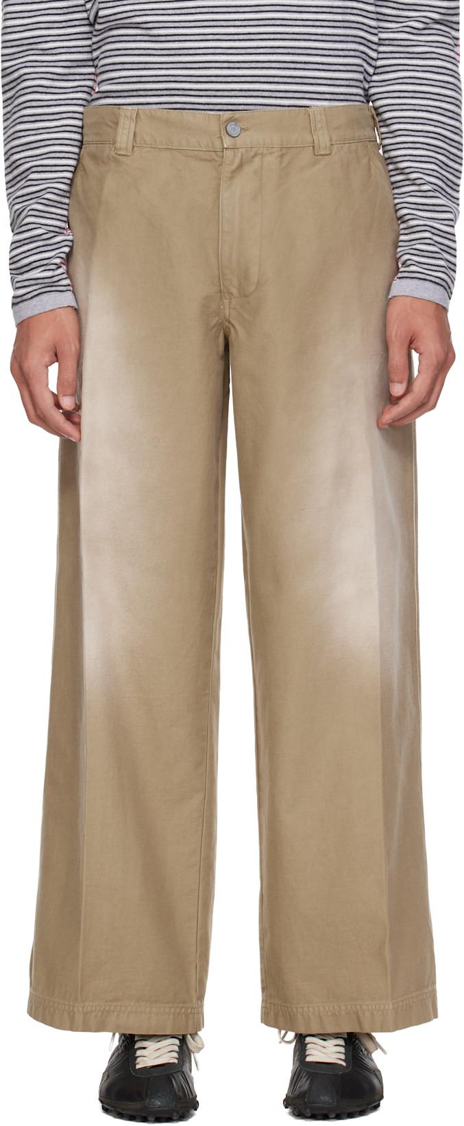 Beige Chino Woven Trousers by ERL