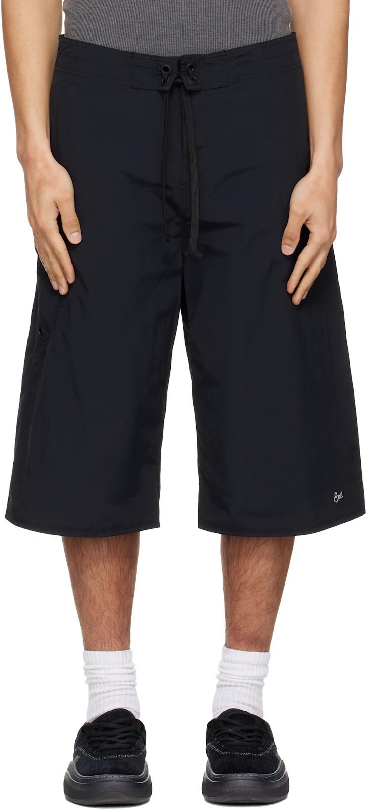 Black Long Woven Shorts by ERL
