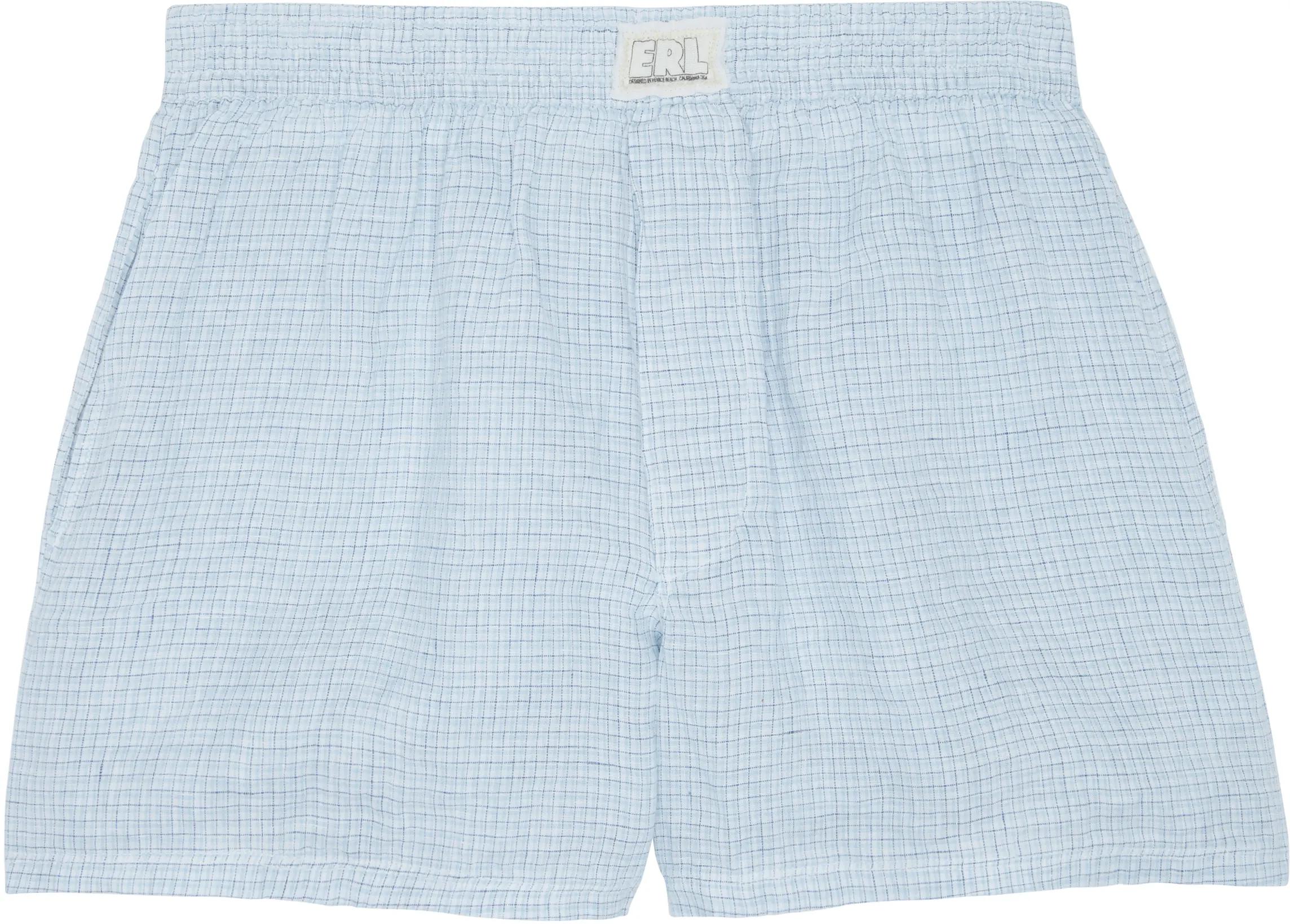 Blue Plaid Woven Boxers by ERL