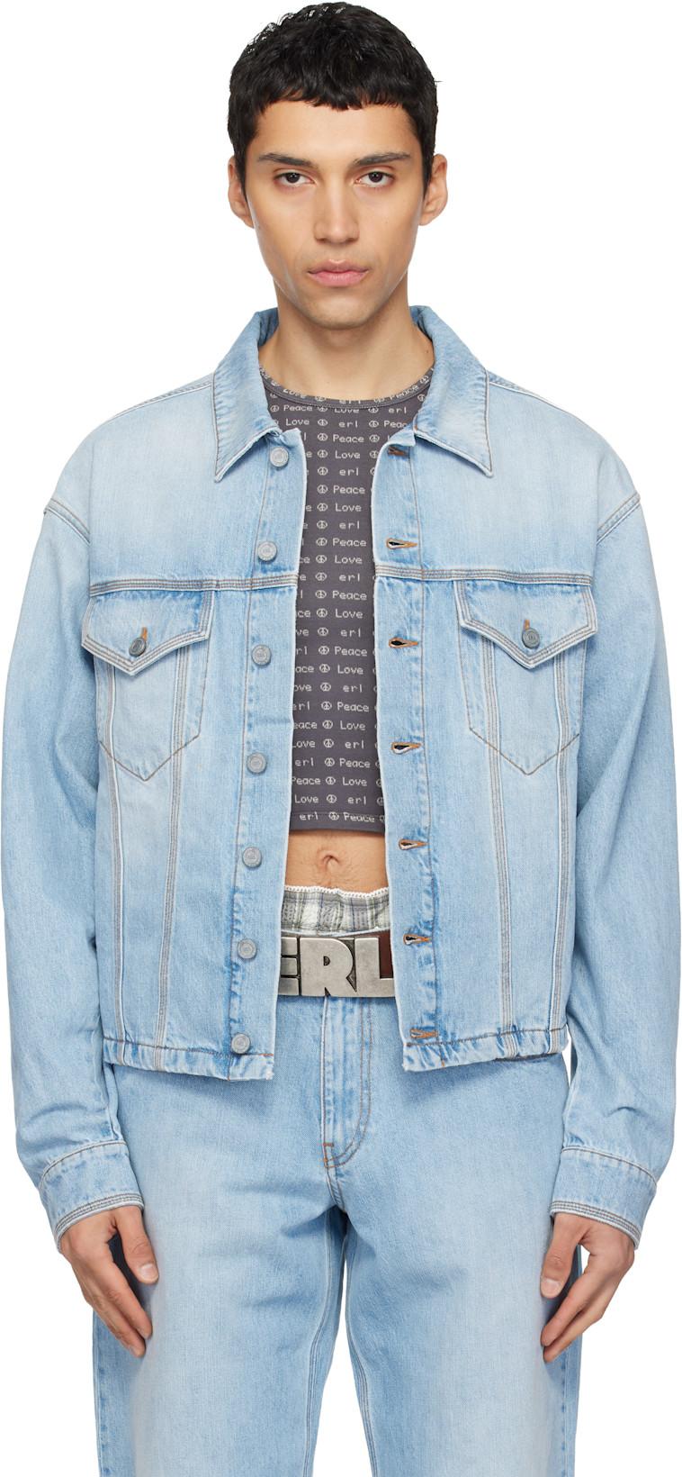 Blue Woven Denim Jacket by ERL