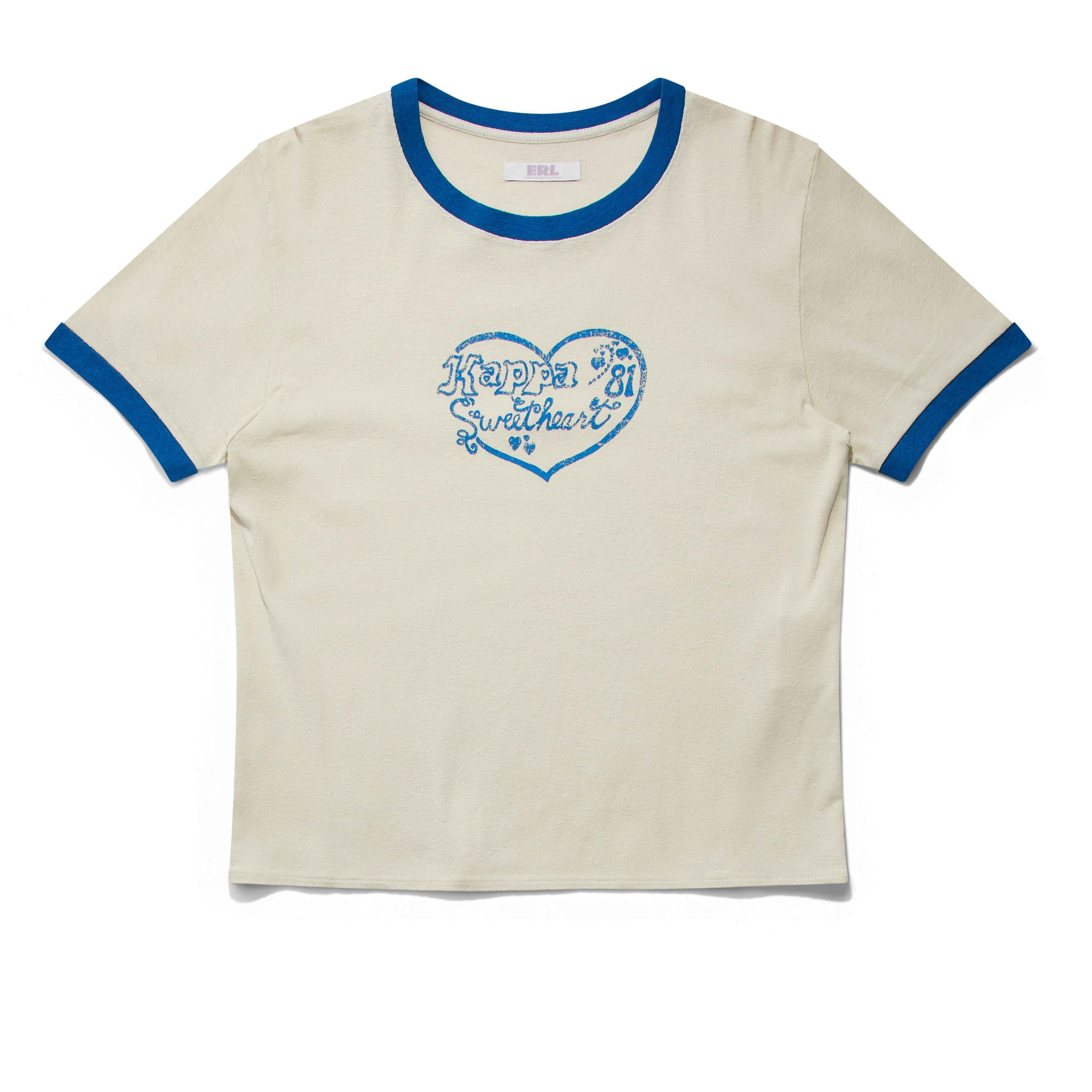 ERL - Kappa Sweetheart T-Shirt - (White) by ERL ERL - Kappa Sweetheart T-Shirt - (White) by ERL